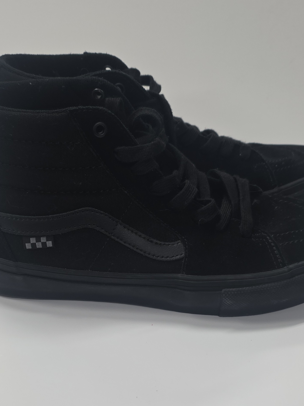 Vans Men's High Top Canvas Sneakers Black Lace Up Rubber Sole US 10.5